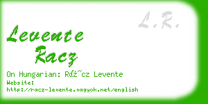 levente racz business card